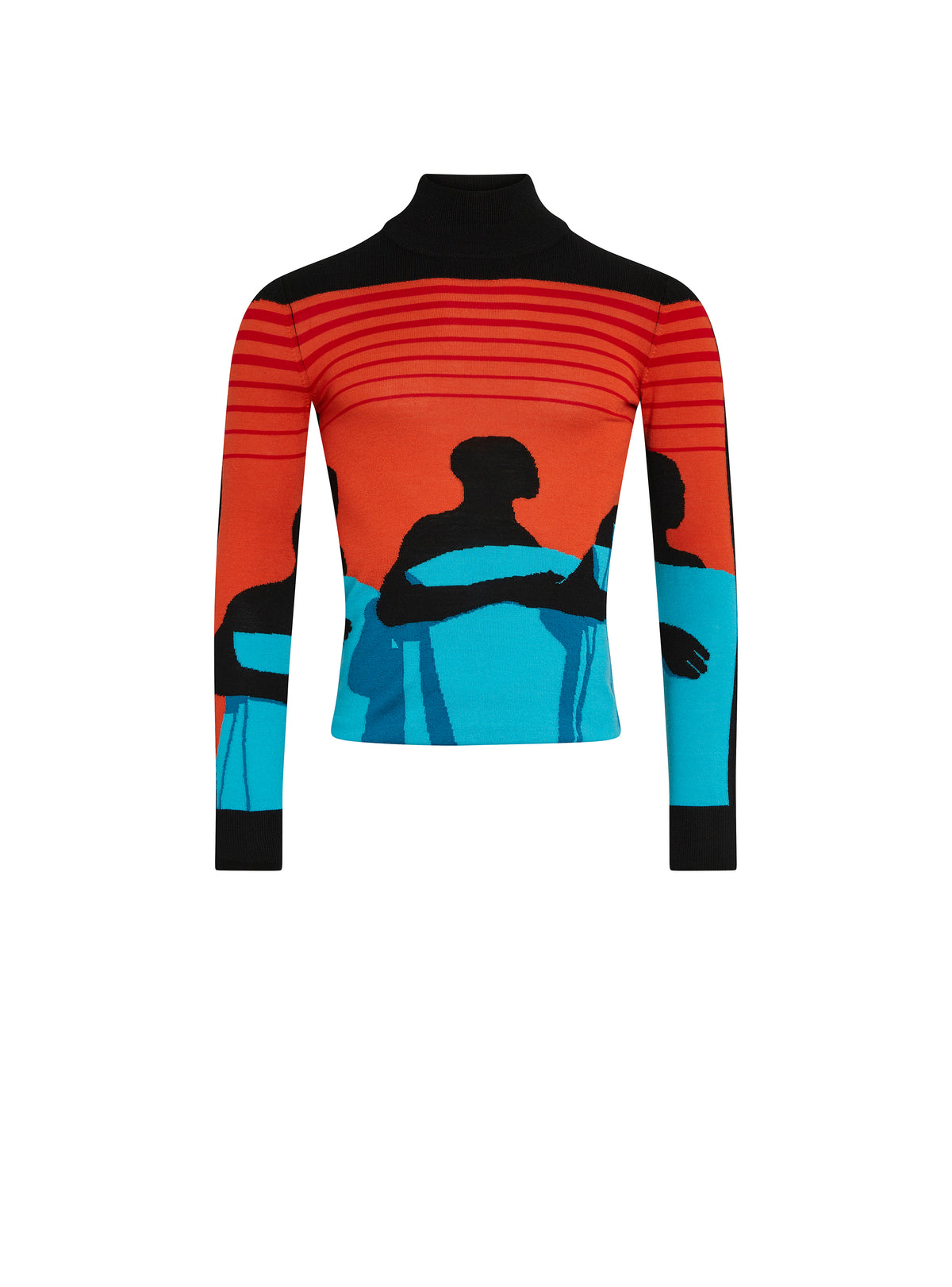 Col roulé Artist - Orange & Bleu & Noir