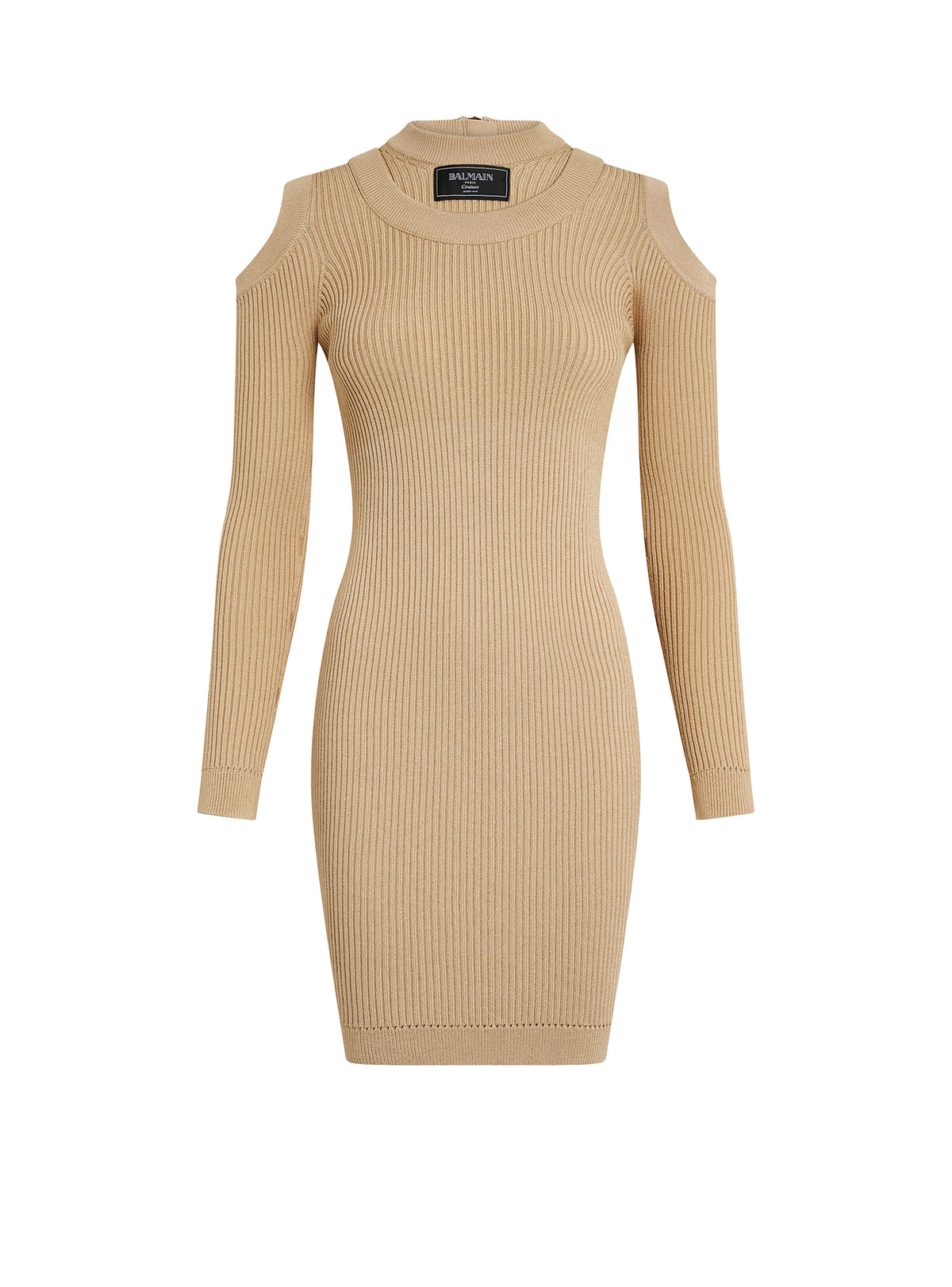Robe courte en maille - Nude