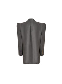 Veste asymétrique en laine - Gris