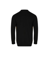 Cardigan long en soie et maille - Noir & Or