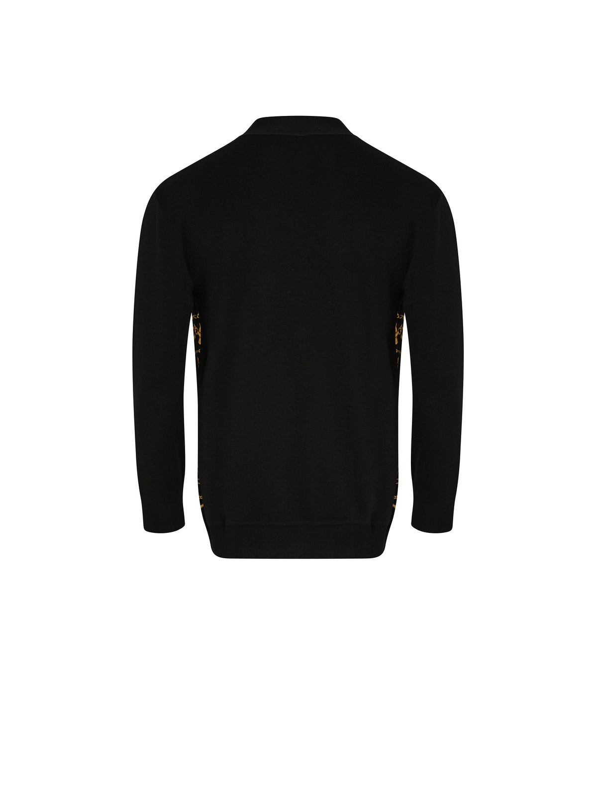 Cardigan long en soie et maille - Noir & Or