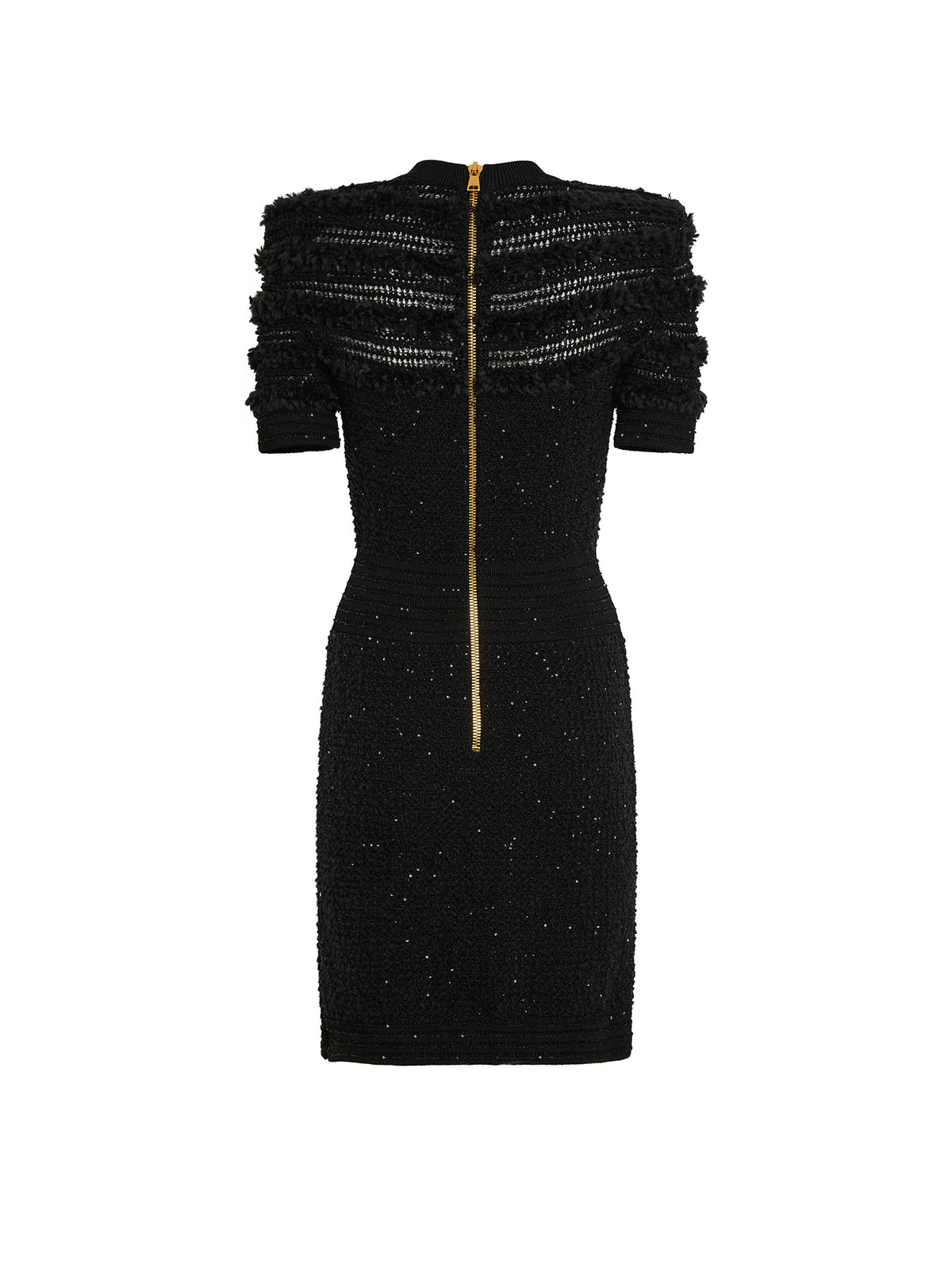 Robe 6 boutons en tweed - Noir