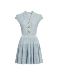 Robe à manches courtes flechage - Bleu & Blanc
