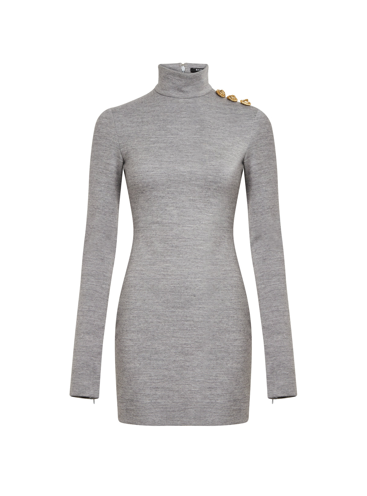 Short bodycon wool dress - Light Heather Grey