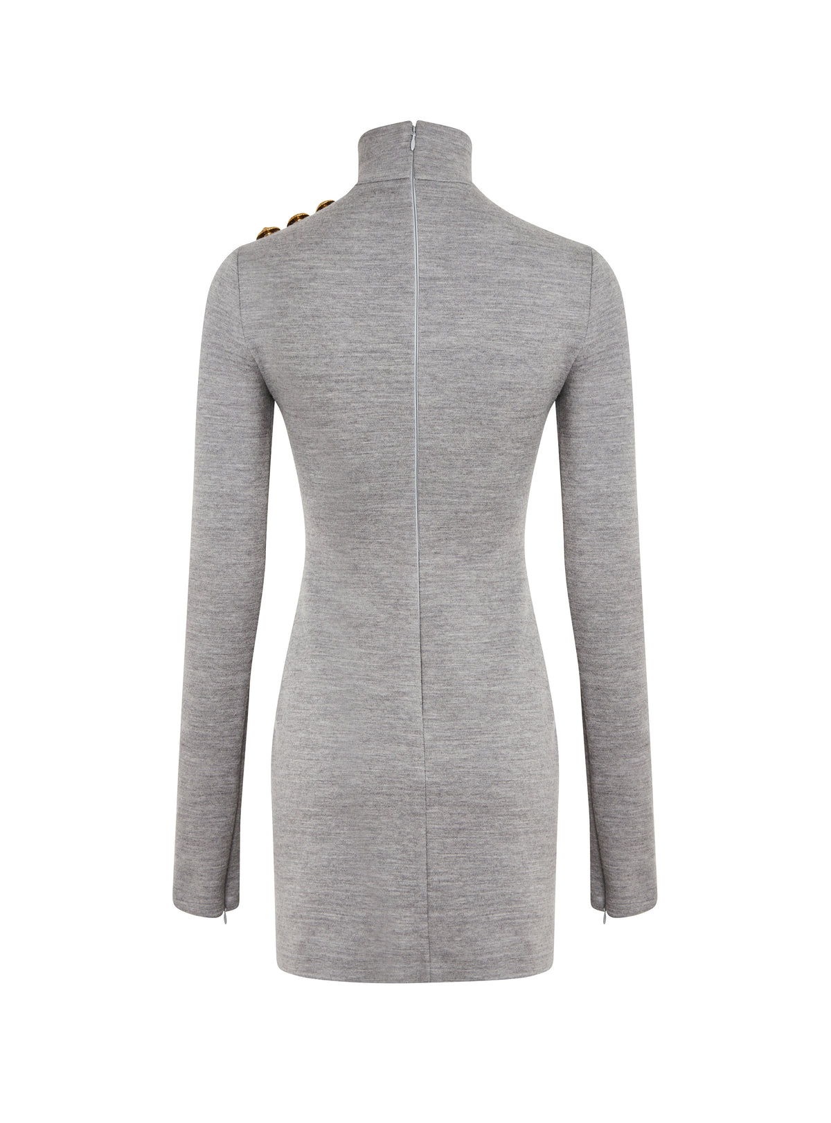 Short bodycon wool dress - Light Heather Grey