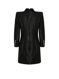 Short 6-button tailoring dress - Black