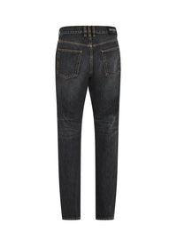 Jean taille basse -  gris wash - Gris Denim