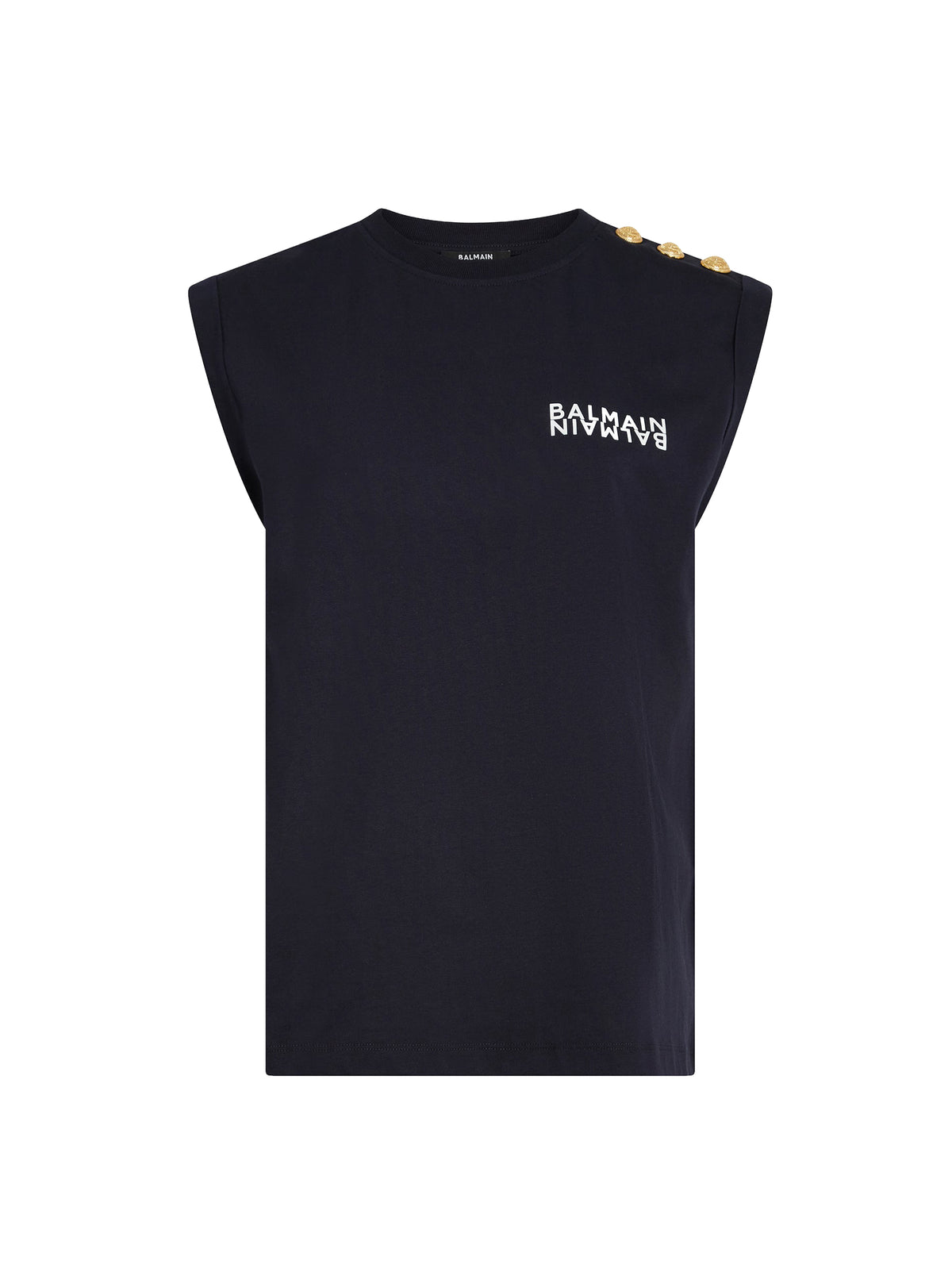 Printed tank top - Dark Navy & White