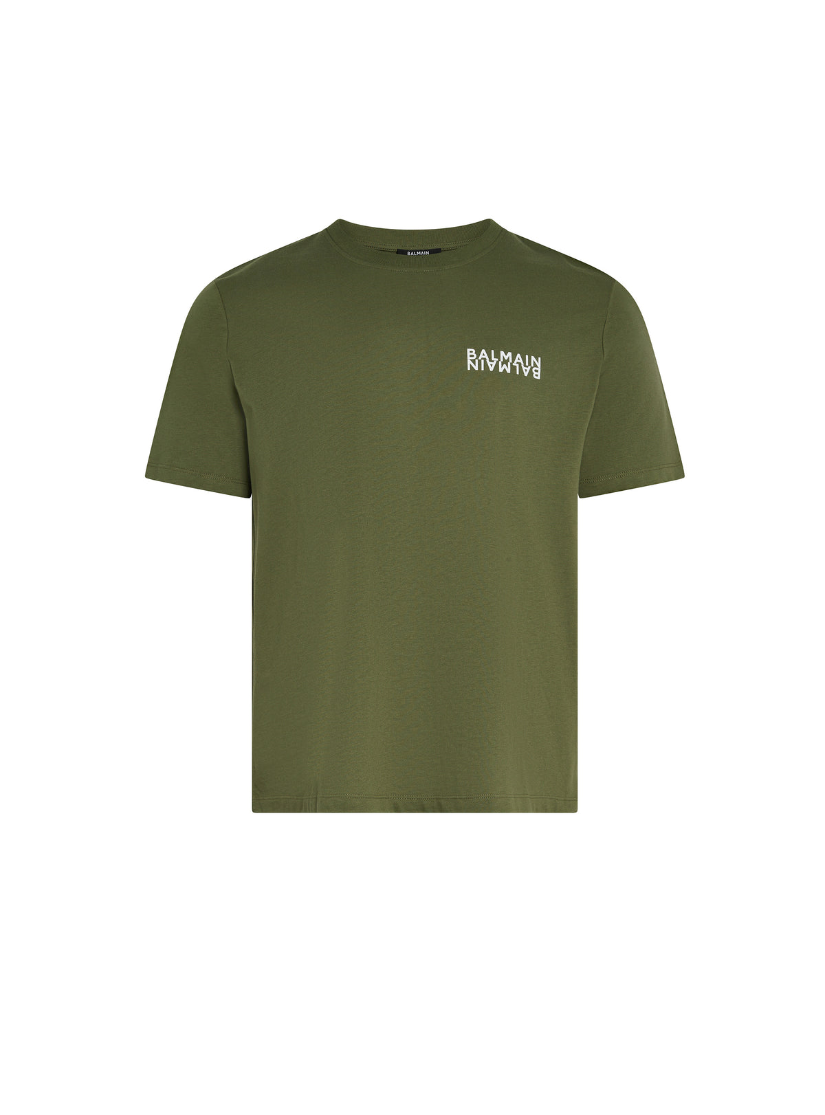 T-shirt imprimé balmain - Kaki Clair & Blanc