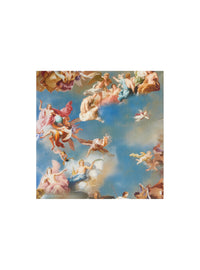 Sky print silk scarf - Blue & Multicolor