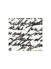 Foulard Love Letter en soie - Blanc & Noir