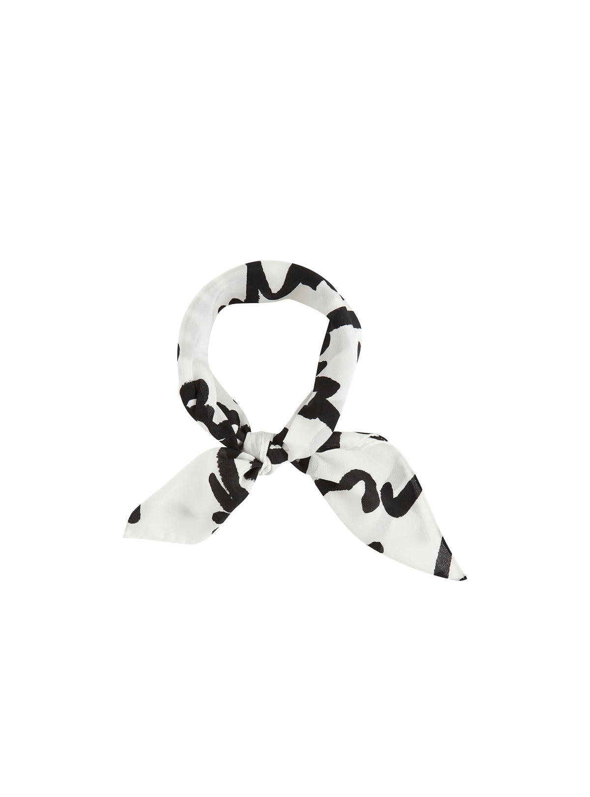 Foulard Love Letter en soie - Blanc & Noir