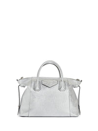 Sac Antigona Soft moyen modèle en cuir - Silvery Grey
