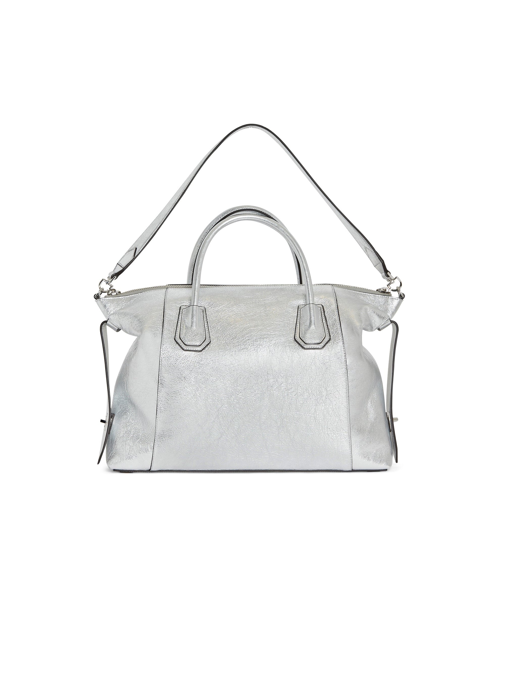 Sac Antigona Soft moyen modèle en cuir - Silvery Grey