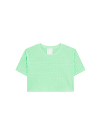 T-shirt cropped éponge 4G - Aqua Green