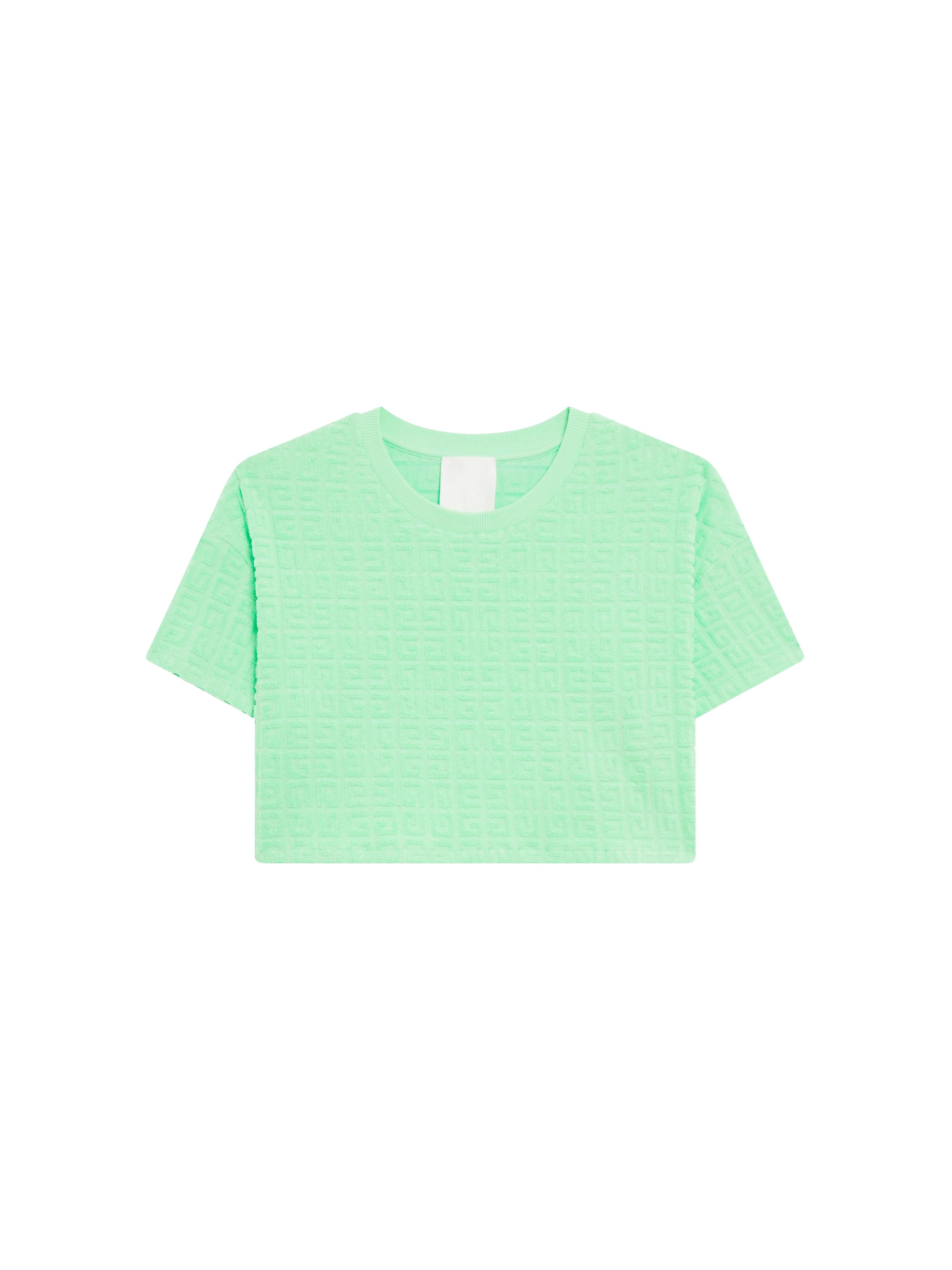 T-shirt cropped éponge 4G - Aqua Green