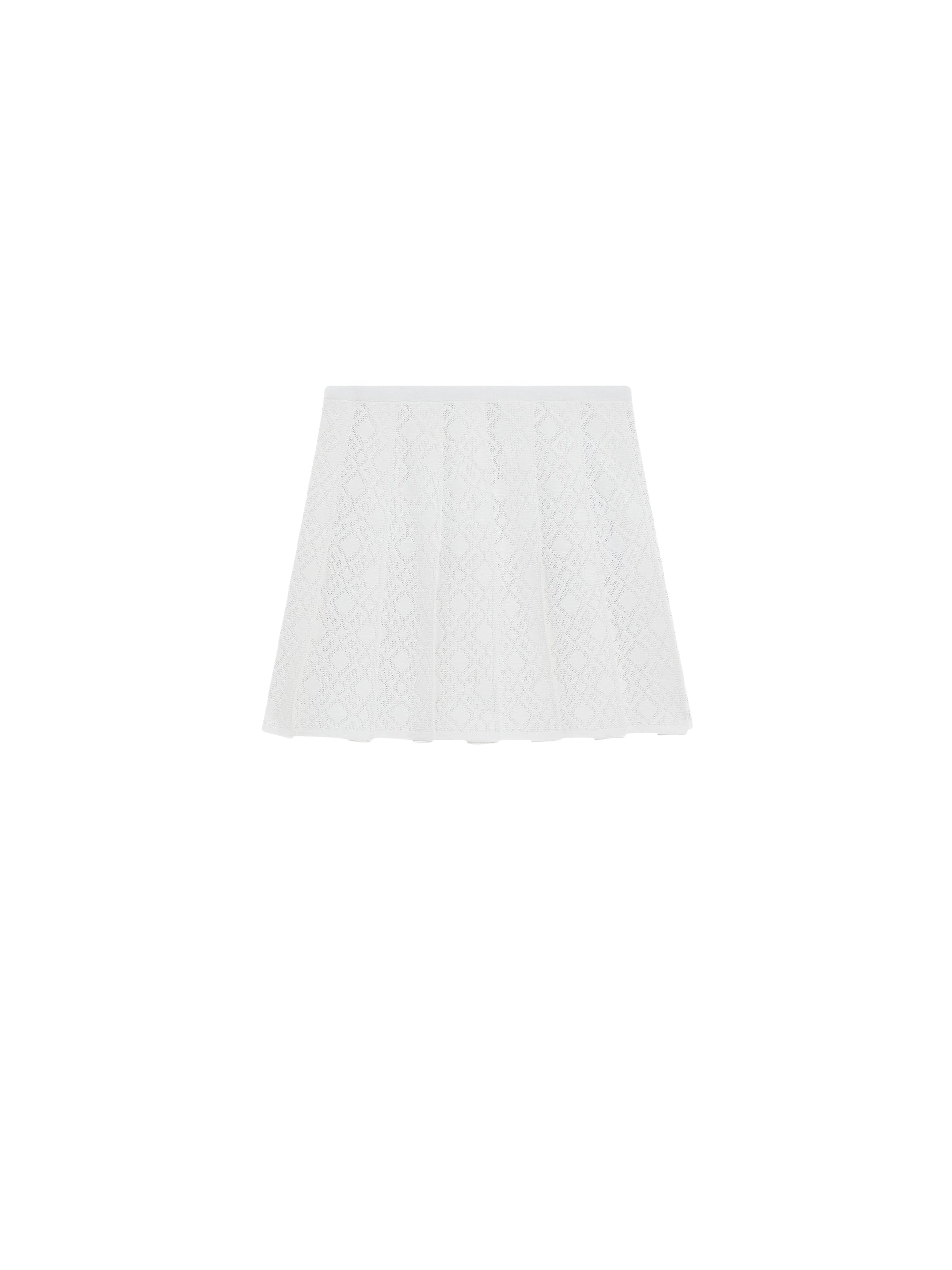 Jupe plissée en jacquard monogramme 72 - White