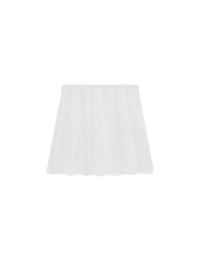 Jupe plissée en jacquard monogramme 72 - White