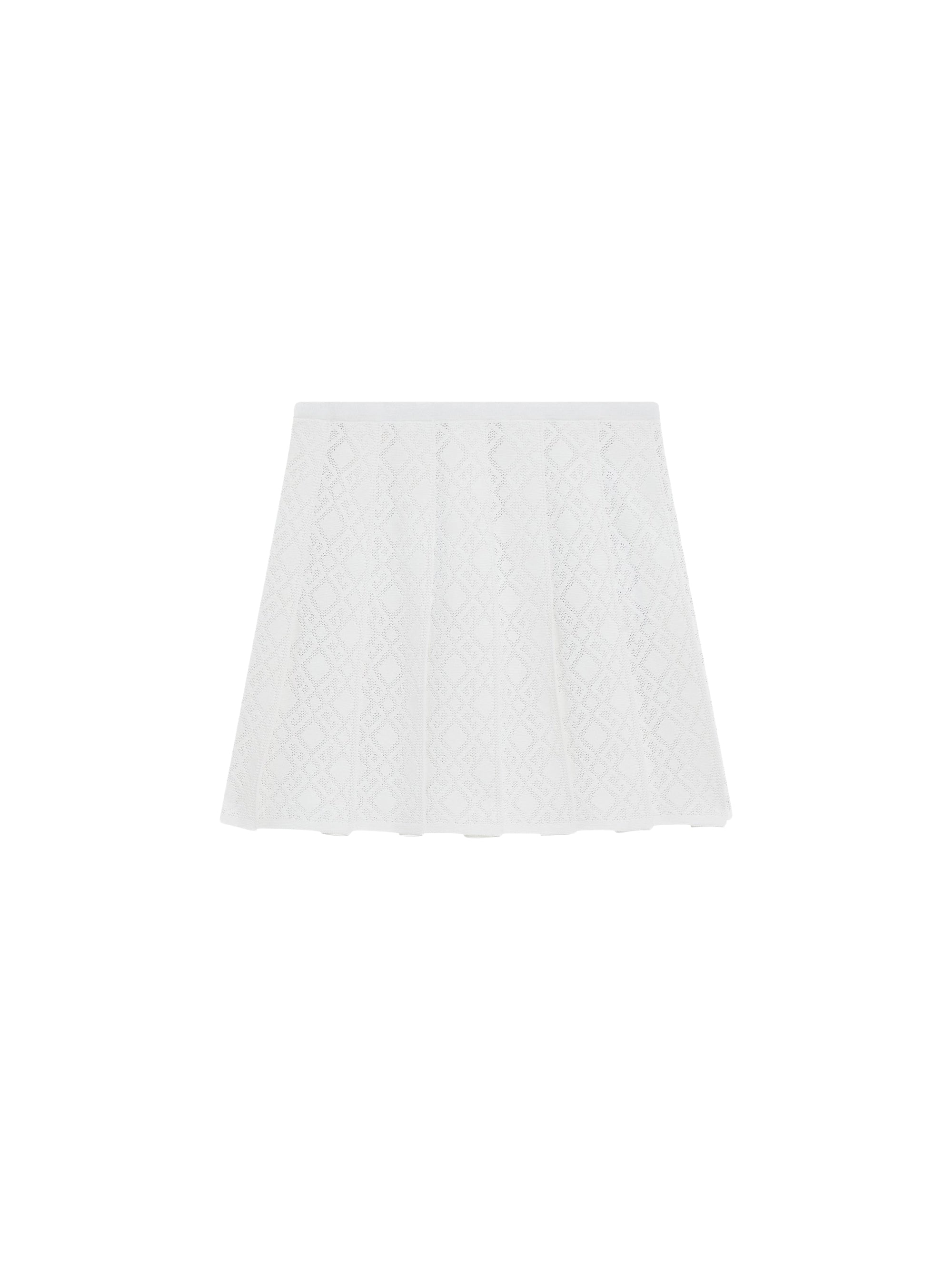 Jupe plissée en jacquard monogramme 72 - White