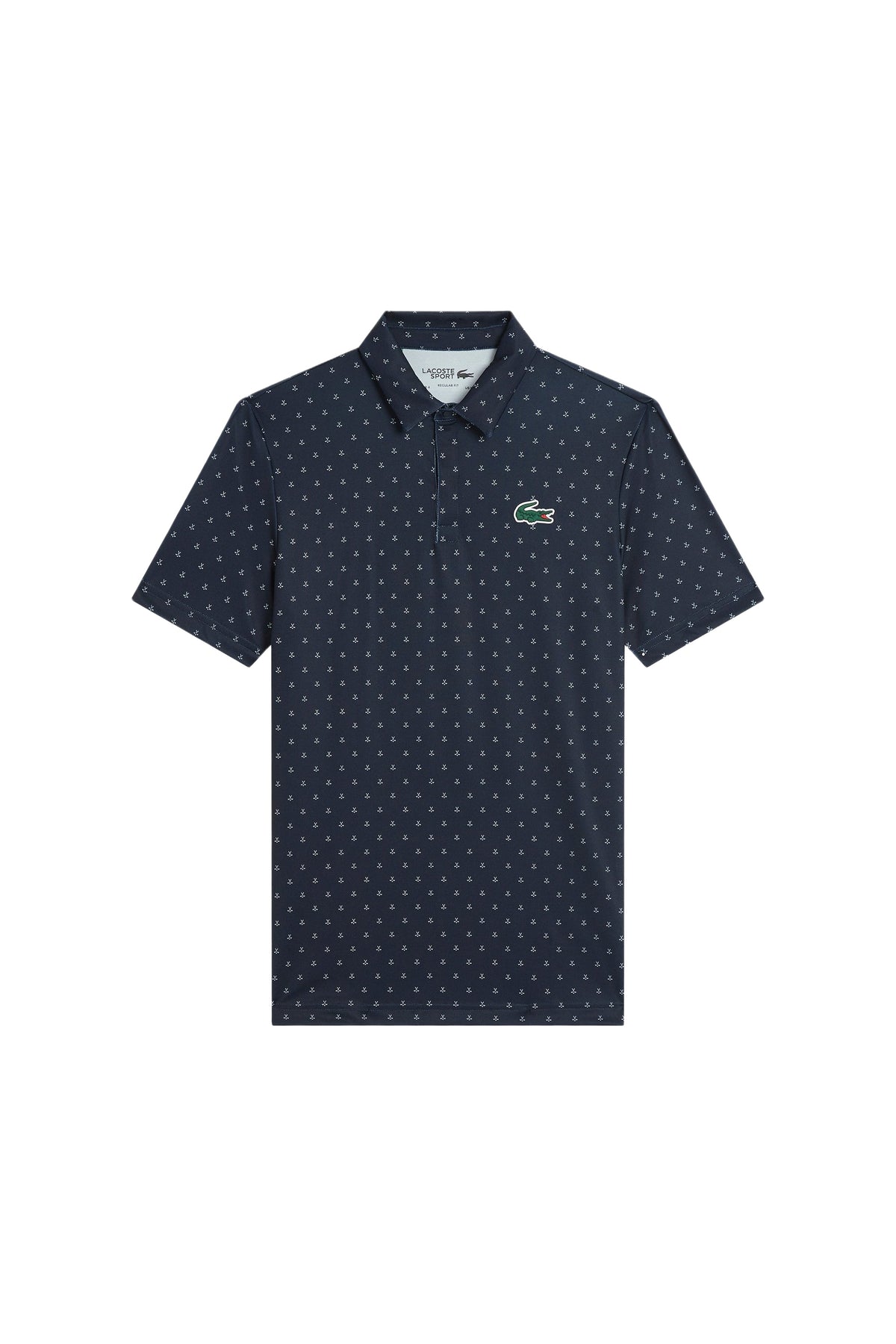 Polo à pois avec logo - Marine & Blanc