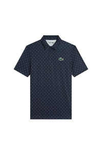 Polo à pois avec logo - Marine & Blanc