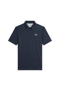Polo à pois avec logo - Marine & Blanc