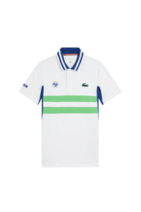 Thick stripes polo shirt - White & Sorrel