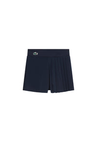 Pleated shorts with logo - Navy