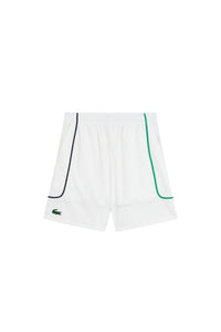Short à liseré avec logo - Blanc