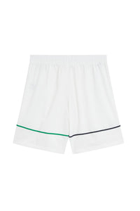 Short à liseré avec logo - Blanc