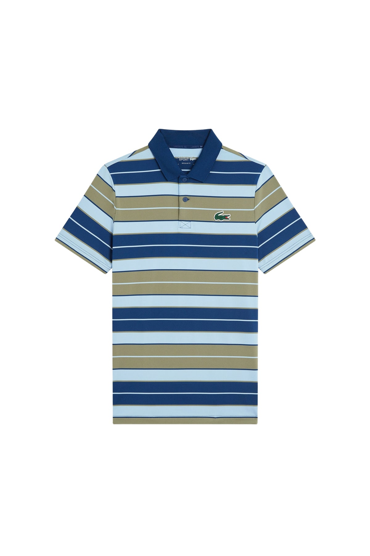 Polo rayé avec logo - Kaki & Panorama