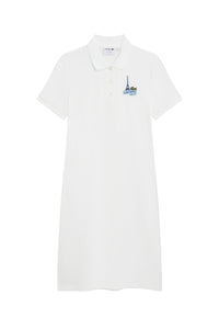 Robe polo boutonnée - Blanc