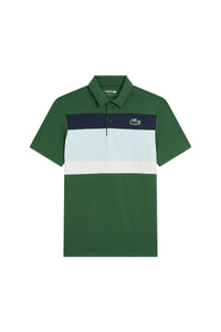 Polo à rayures imprimées - Vert & Ruisseau