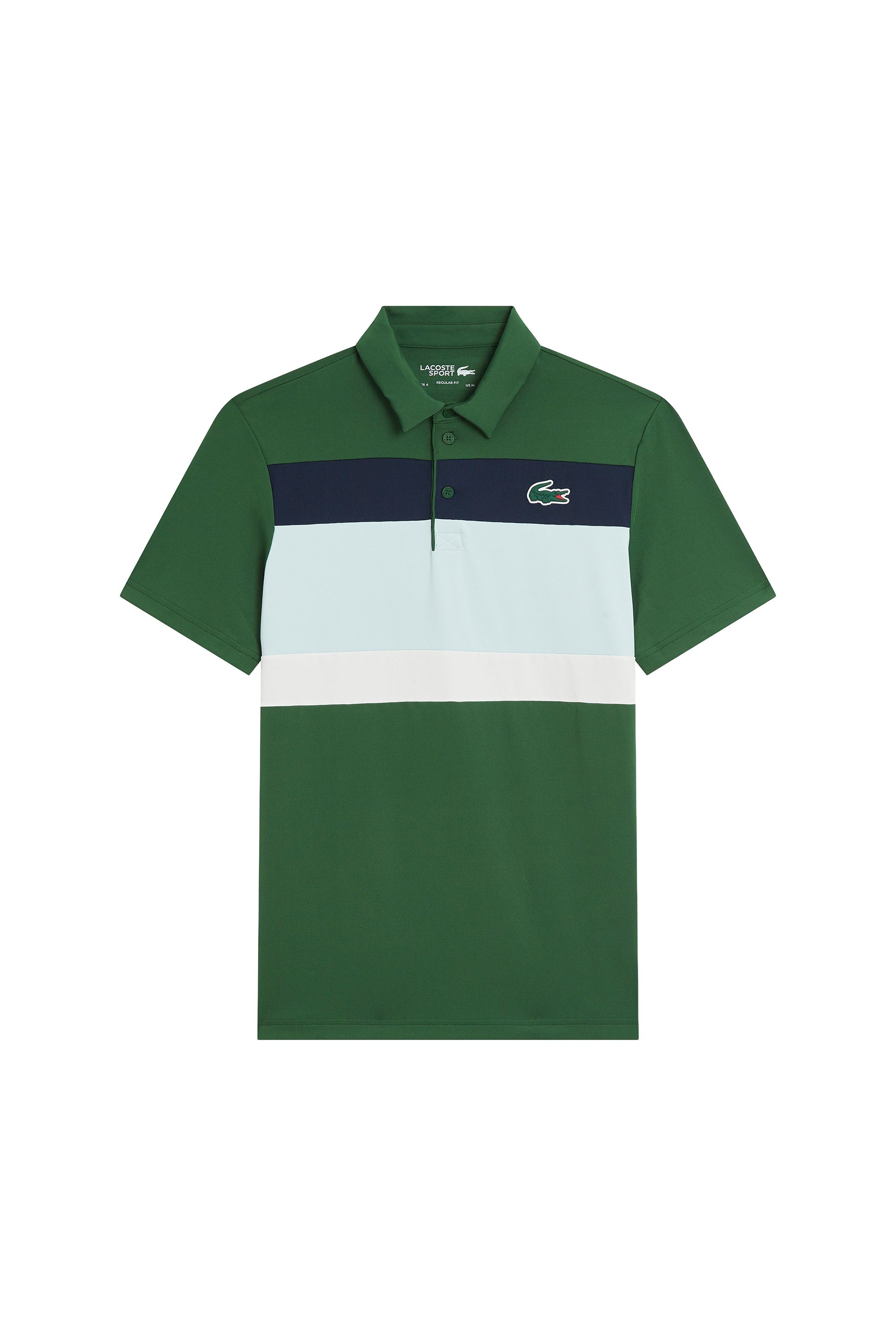 Polo à rayures imprimées - Vert & Ruisseau