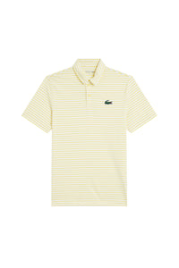 Polo à rayures avec logo - Blanc & Jaune