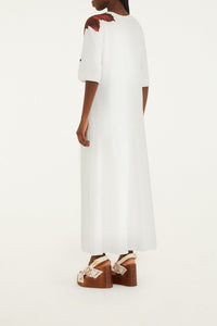 Robe midi Flower - Blanc