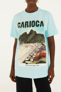 T-shirt Landscape Carioca - Bleu