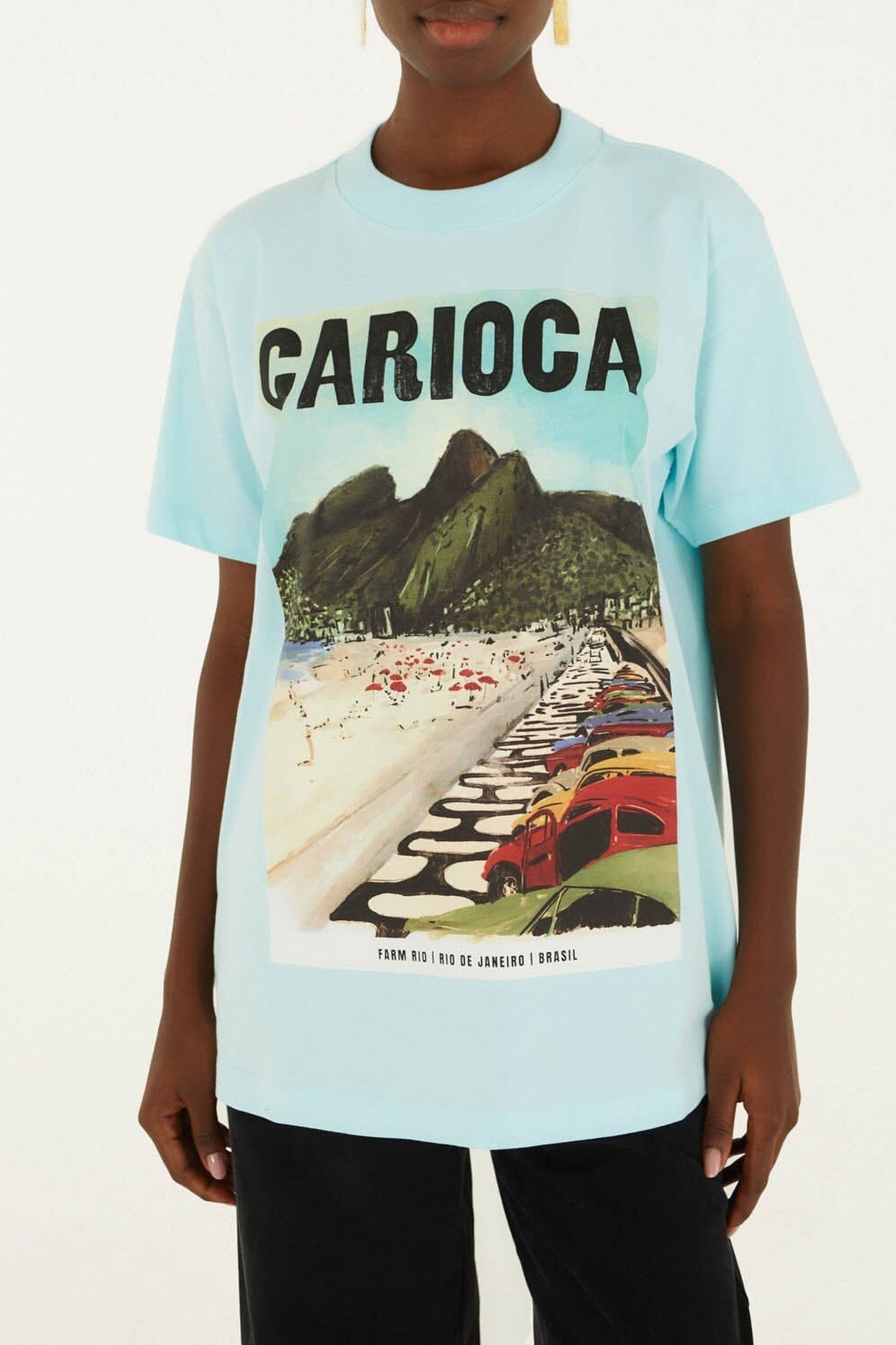 T-shirt Landscape Carioca - Bleu