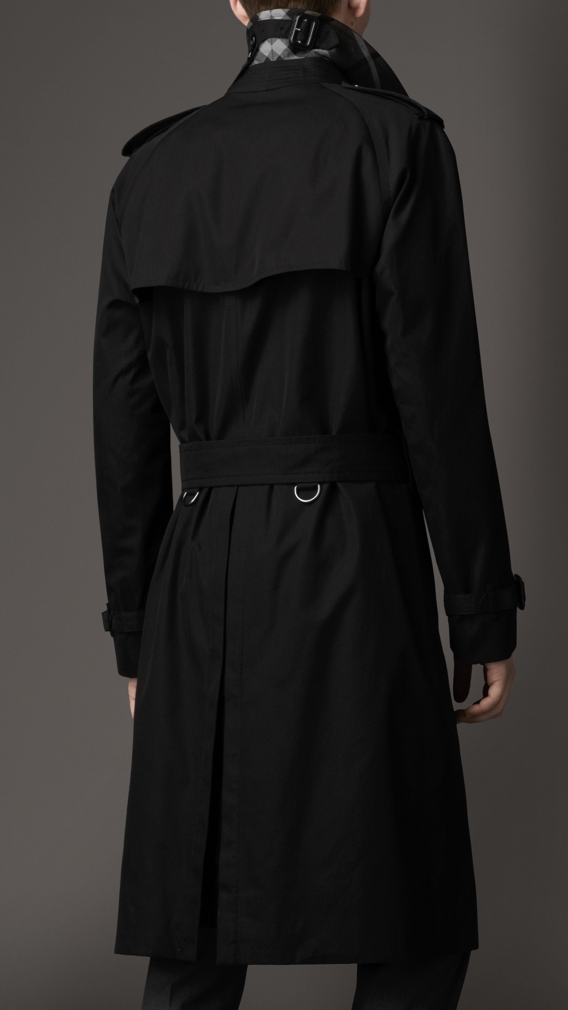 29 qty Trench-coat en gabardine de coton - Black