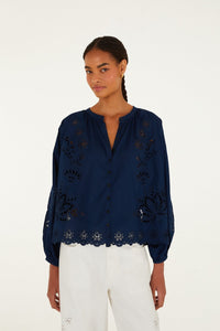 Navy Blue Blouse - Navy Blue
