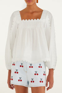 Blouse en coton - Blanc