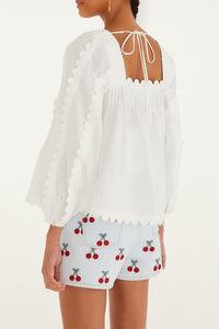 Blouse en coton - Blanc