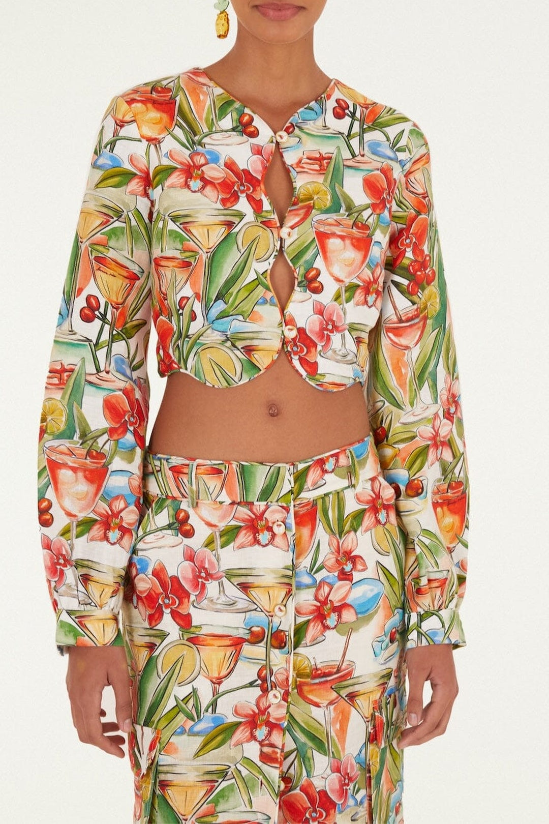 Blouse à manches longues - Blanc