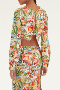 Blouse à manches longues - Blanc