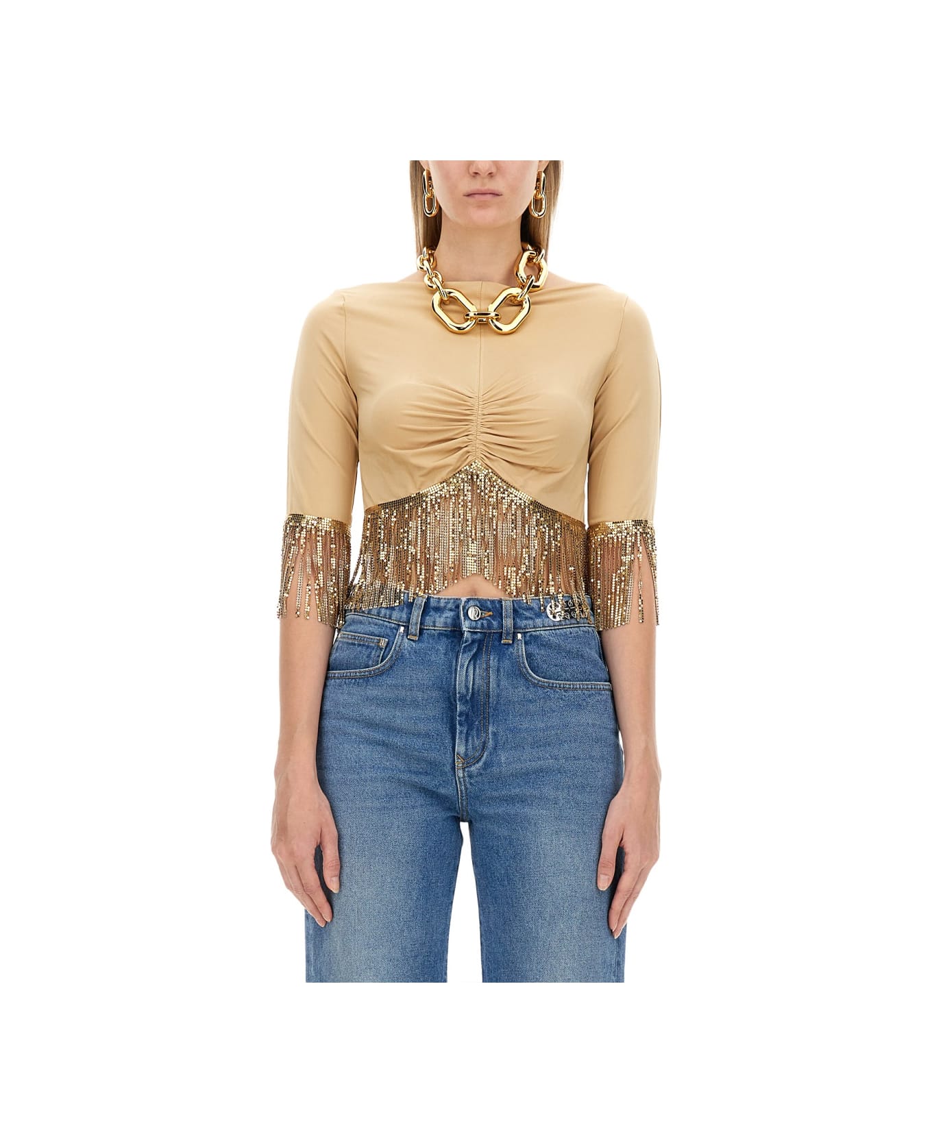 Top manches courtes - Raffia