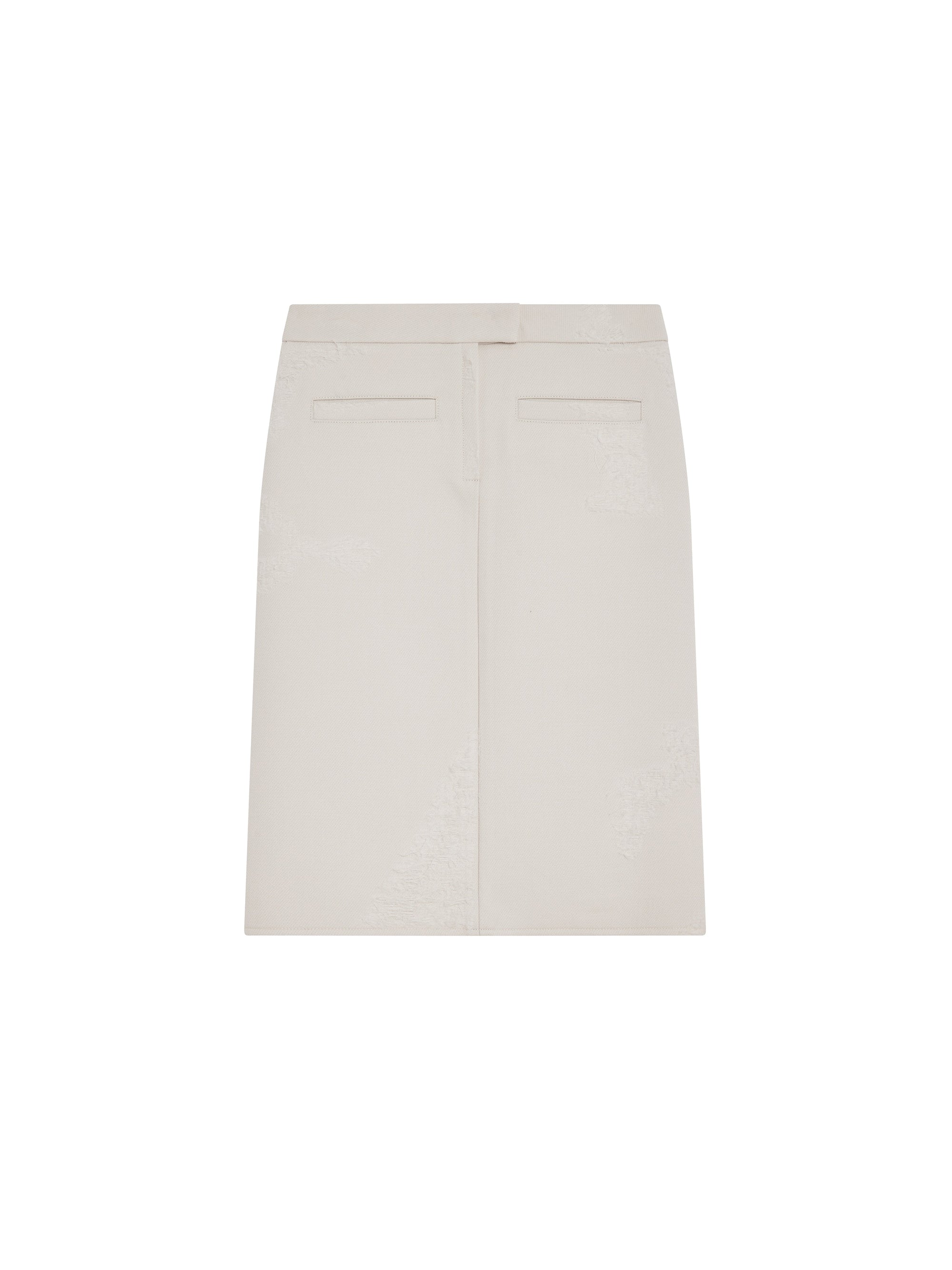 1pcs RELIQUAT 290€ / Jupe crêpe héritage vieilli en laine - Gris clair