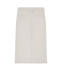 Héritage wool crepe skirt - Light Grey