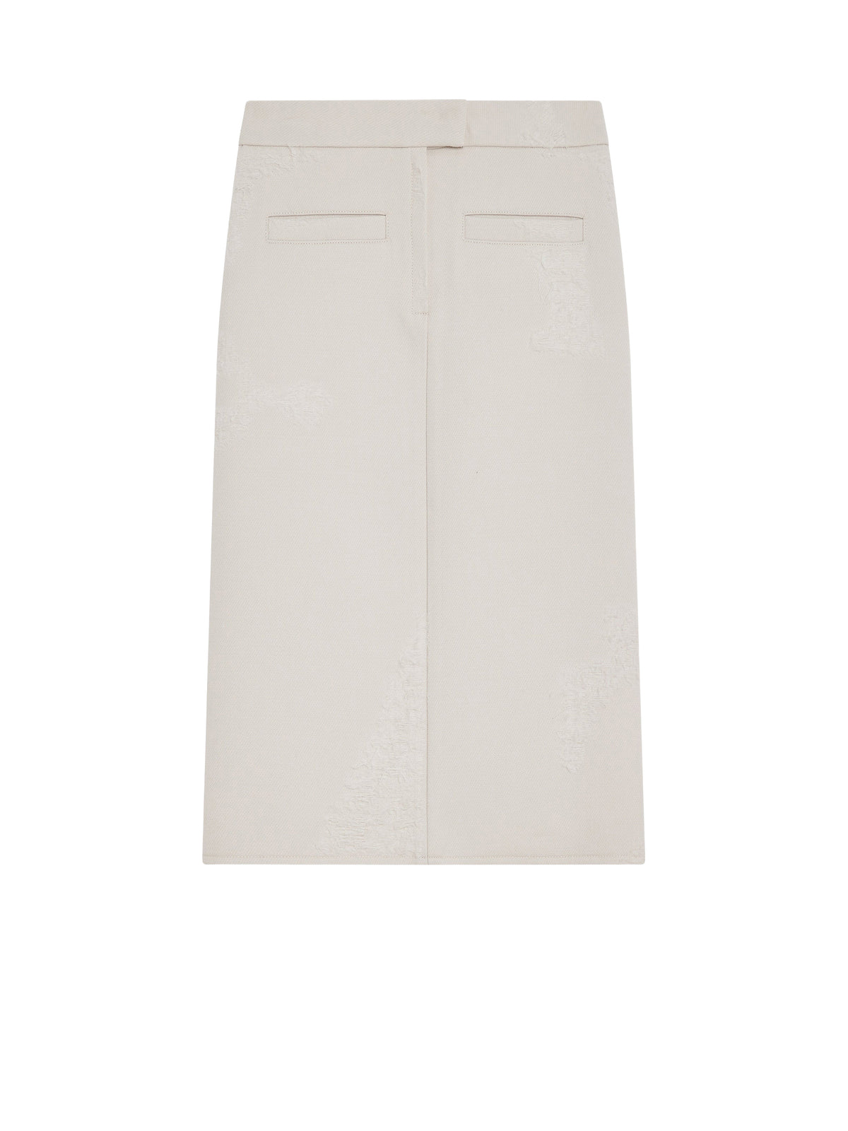 Héritage wool crepe skirt - Light Grey