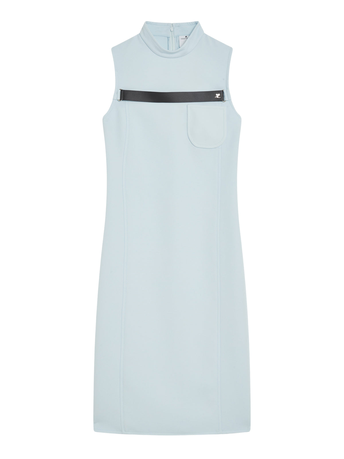 Robe tailleur longue Strap en sergé - Ice Blue