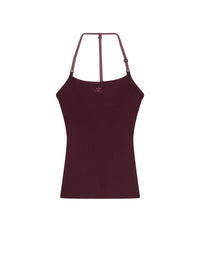 5pcs RELIQUAT 95€ / Débardeur strap en maille cotelée - Plum